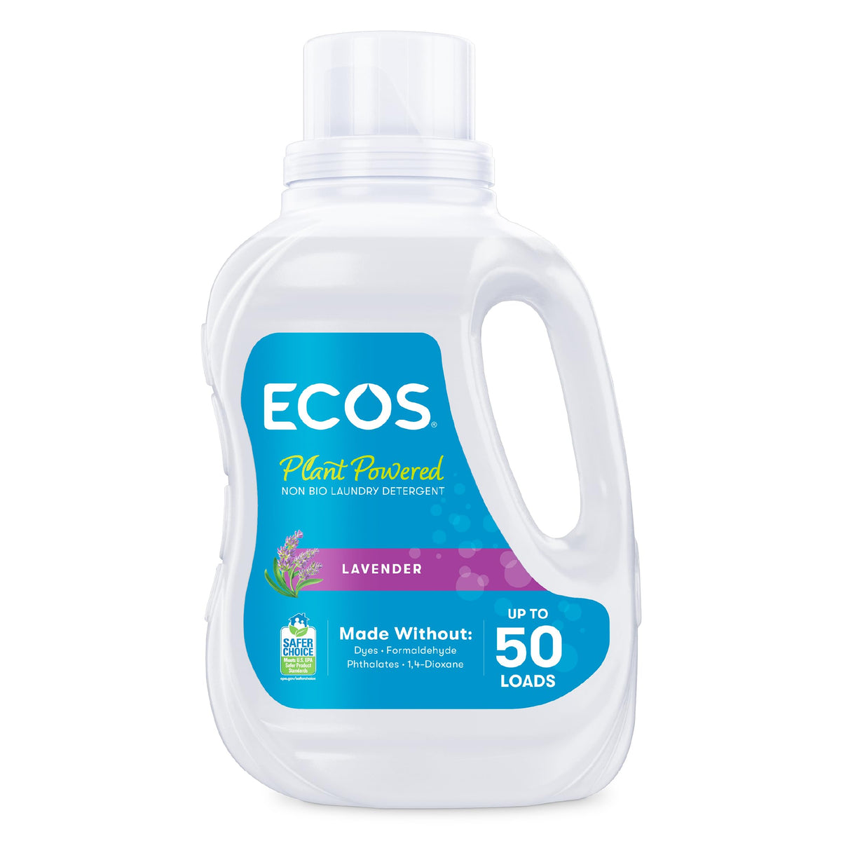 ECOS Laundry Detergent - Plant Based, Sensitive Skin Formula, Lavender Scent, 1.5L 1