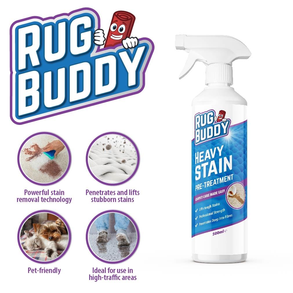 Rug Buddy Heavy Stain Pre-Treatment - Loosens Stubborn Stains | 500ml 5