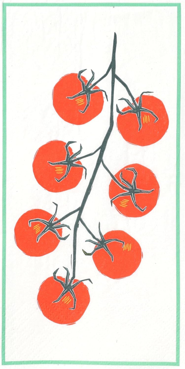 Talking Tables Tomato Napkins - Set of 16, 40x40 cm, 3-Ply Paper 6