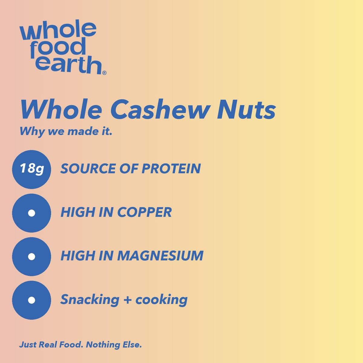 Wholefood Earth Organic Cashew Nuts Whole - 500g | Raw | Vegan | GMO Free 4