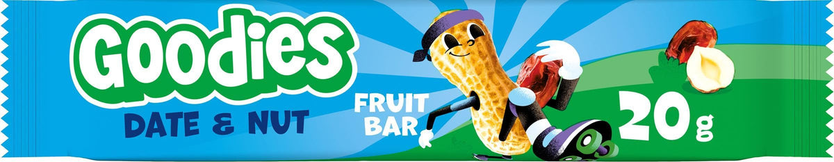 Goodies Date & Nuts Fruit Bars - Kids Snack, Gluten-Free, Vegan, 12 x 20g 6