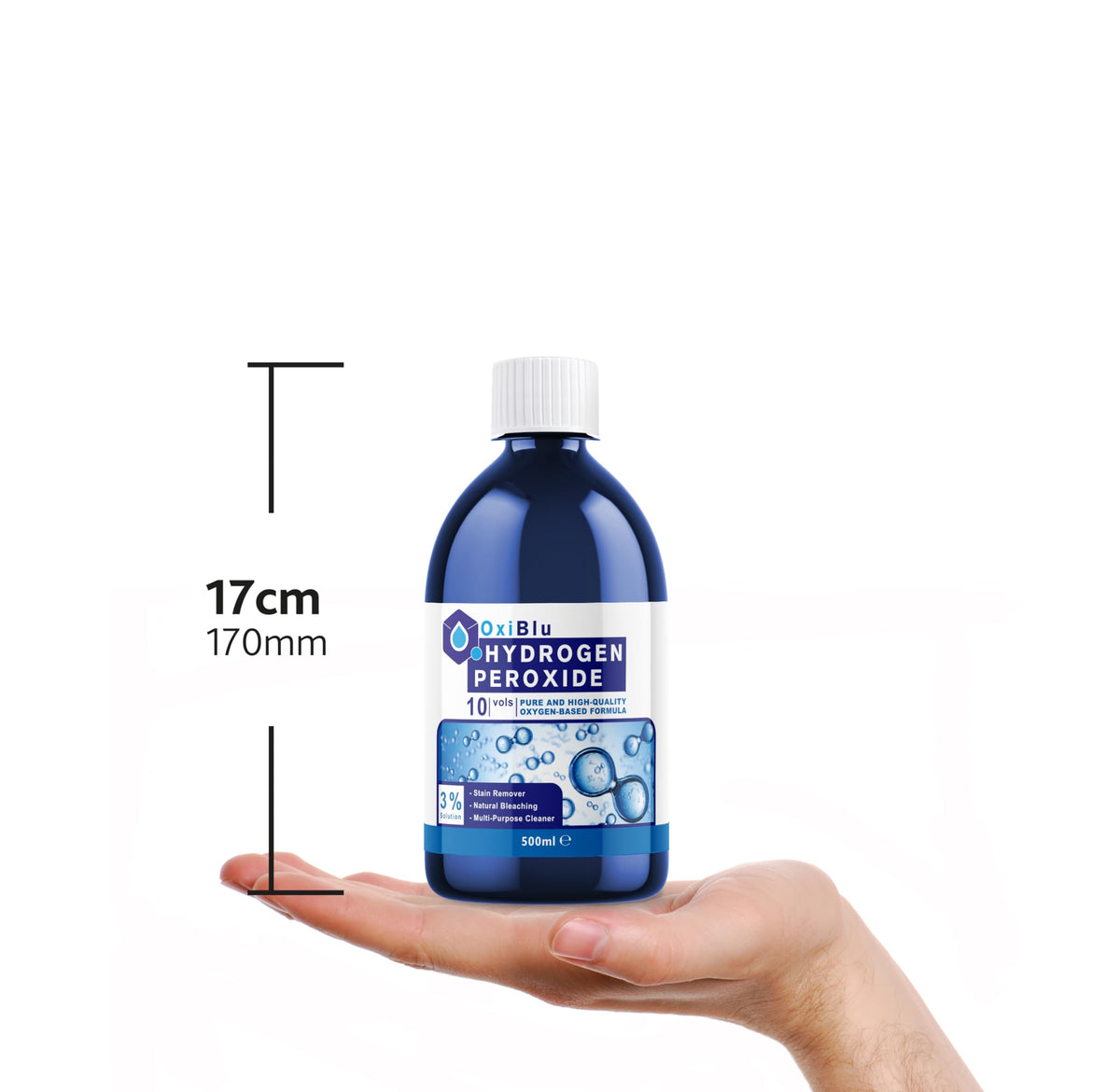 OxiBlu Hydrogen Peroxide 3% - All-Purpose Cleaner | 500ml | Antibacterial 3