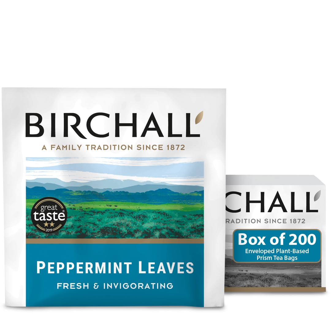 Birchall Peppermint Tea - Caffeine Free Herbal Infusion | 200 Tea Bags | Promotes Relaxation