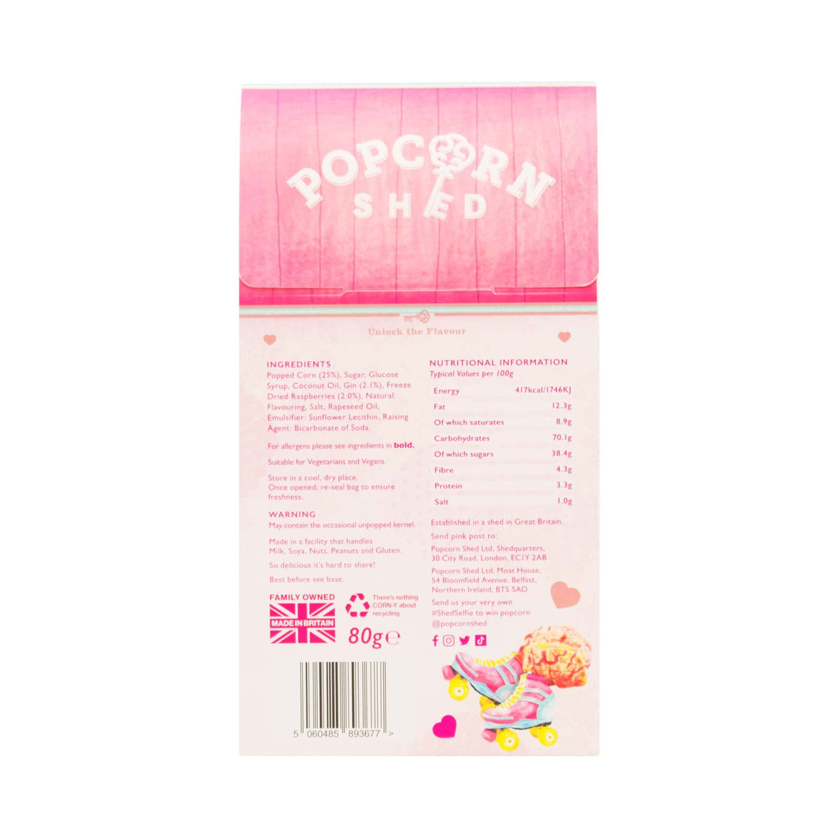 Popcorn Shed Pink Gin Gourmet Popcorn - 100g | Gluten Free | Vegan 5