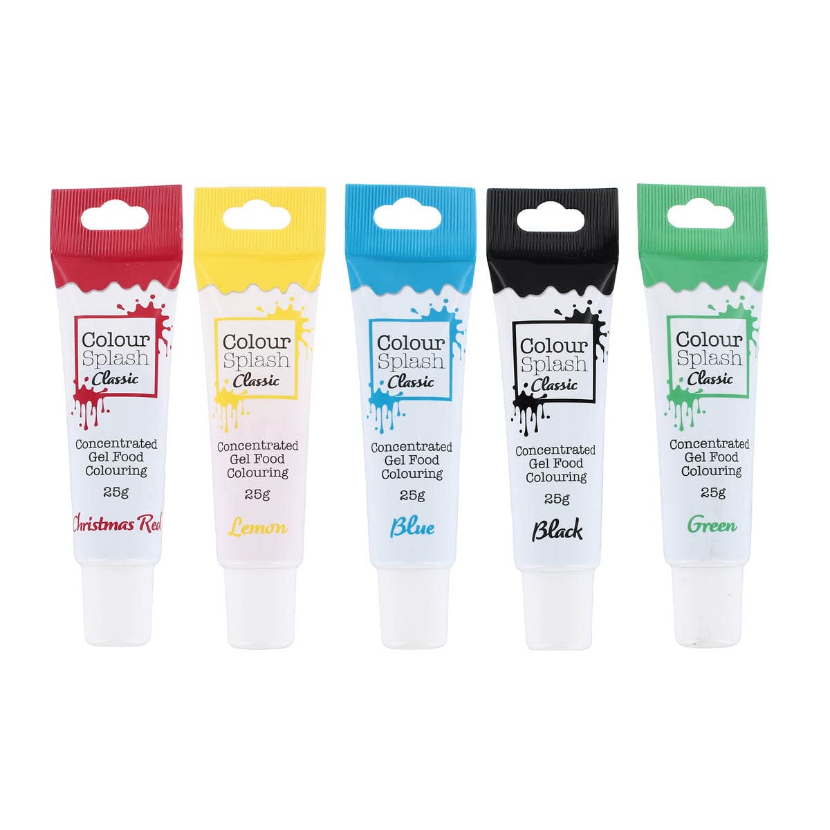 Colour Splash Food Colouring Gel Set - 5 Pack | Highly Concentrated | Easy-to-Use Tubes