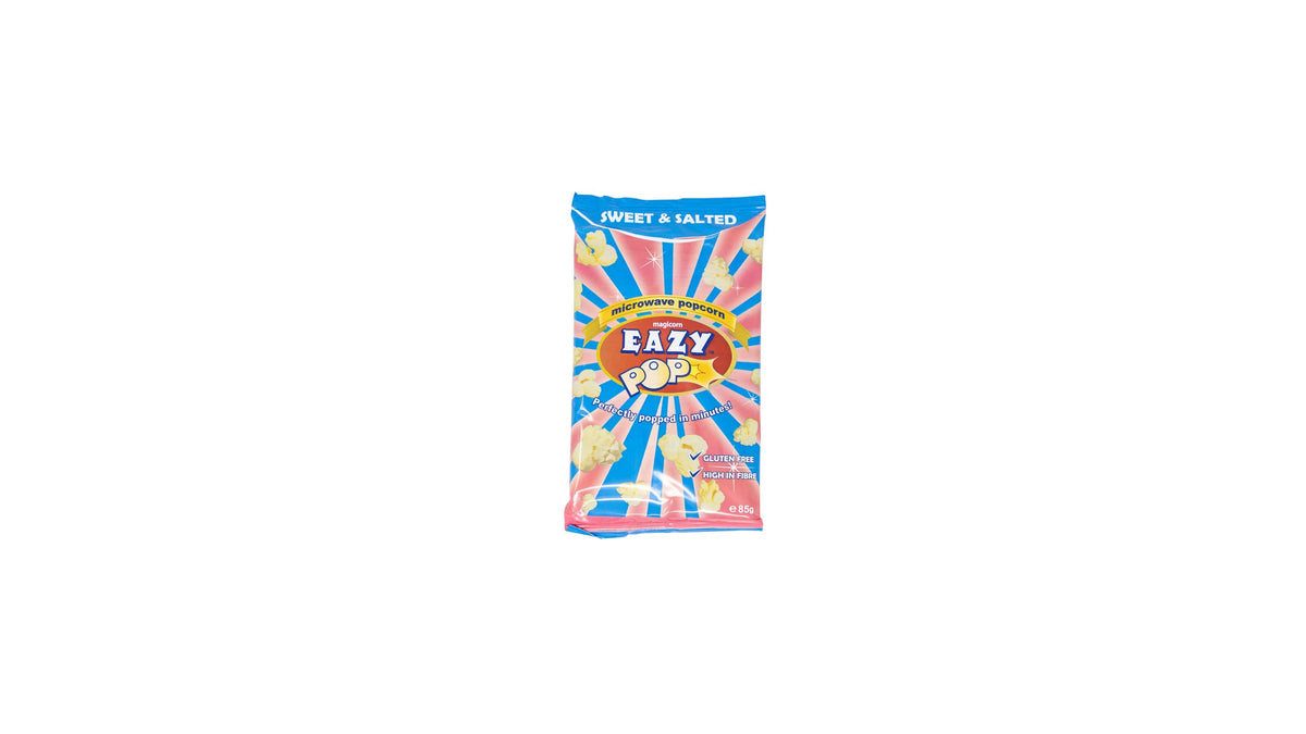 Eazy Pop Sweet & Salted Microwave Popcorn - 16 Pack | 1.36kg Total Weight | Gluten Free