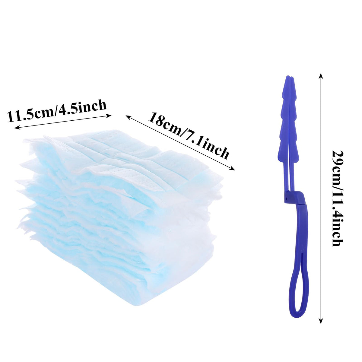ASelected Fluffy Duster Refills - 30 Pcs with 1 Handle | Traps Dust Effectively | Blue 2