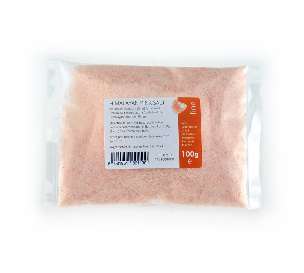 Intralabs Himalayan Pink Salt - Fine Grade, 100g | Natural & Unrefined | 84 Trace Minerals