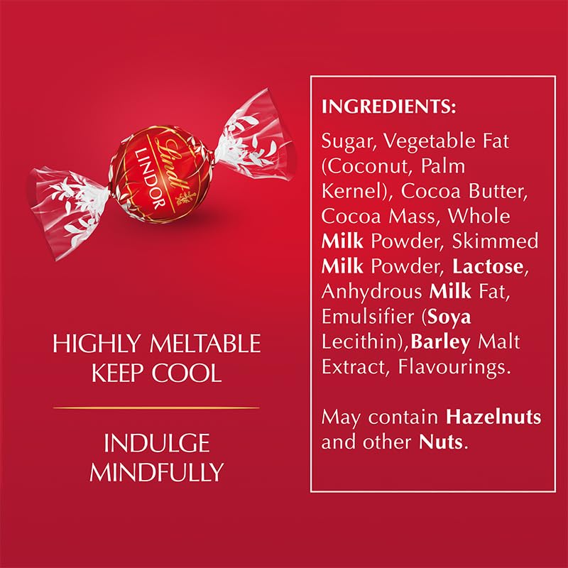 Lindt LINDOR Milk Chocolate Truffles - 1kg Bag 3