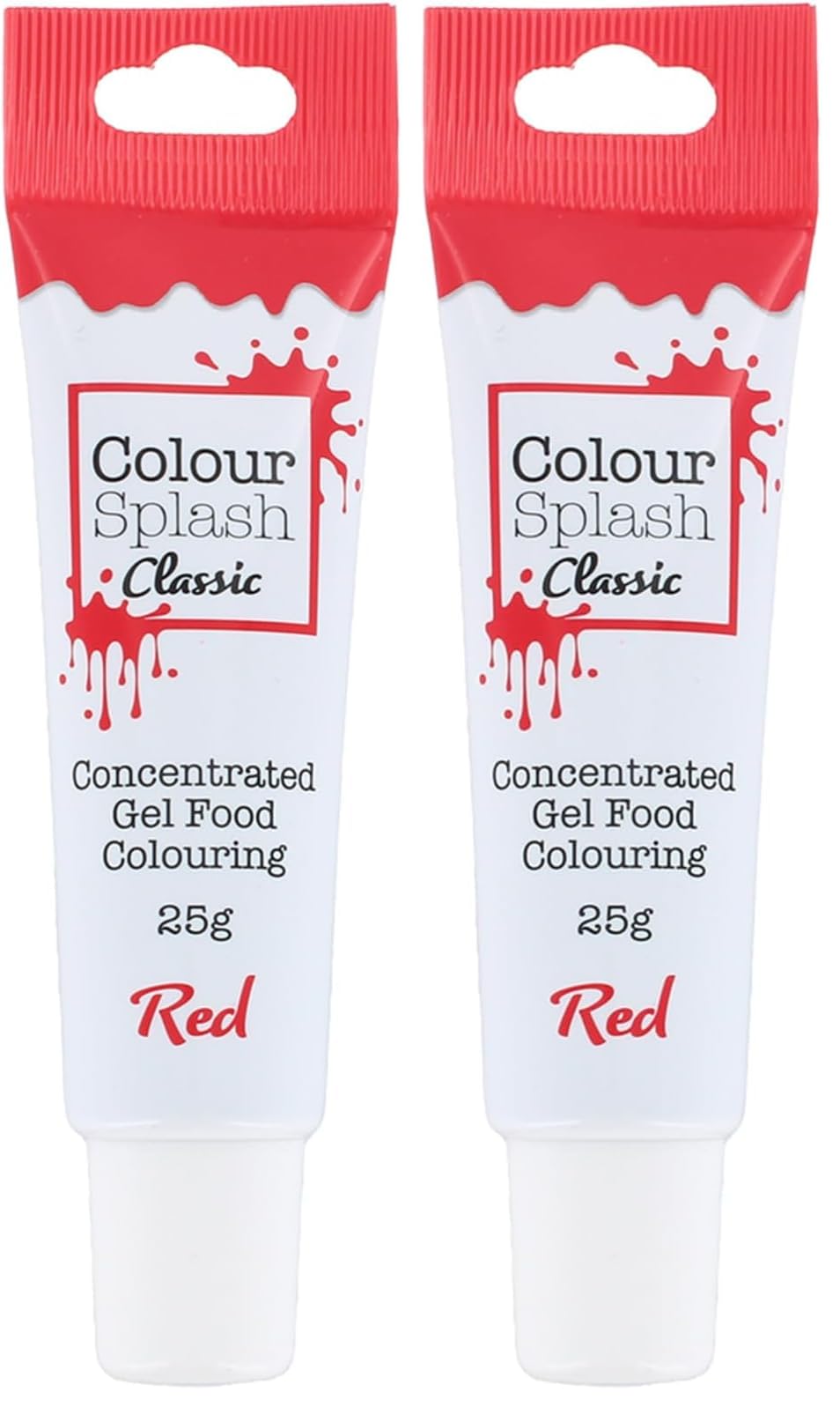 Colour Splash Red Food Colouring Gel - Highly Concentrated, Pack of 2 x 25g Tubes 1
