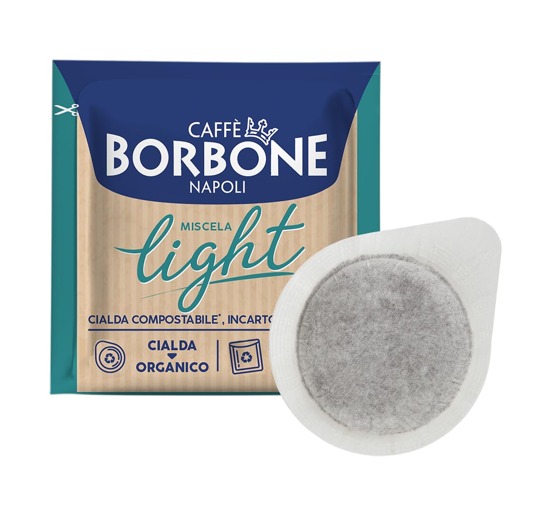 Caffè Borbone Light Coffee Blend Compostable Pods - 100 Count, 44mm ESE System Compatible