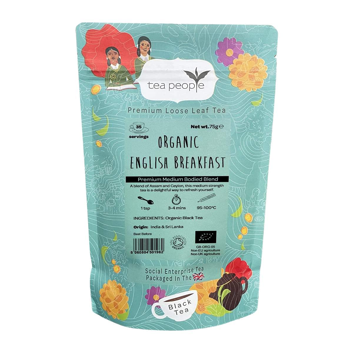 Tea People Organic English Breakfast Loose Leaf Black Tea - 75g 1