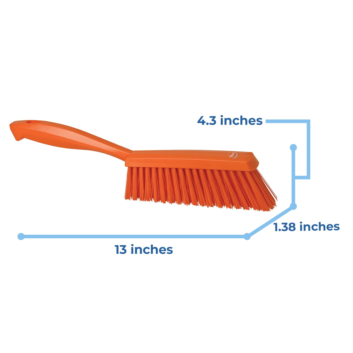 Vikan Orange Dustpan and Brush Set - Medium Bristle, Ergonomic Handle | 340mm 2