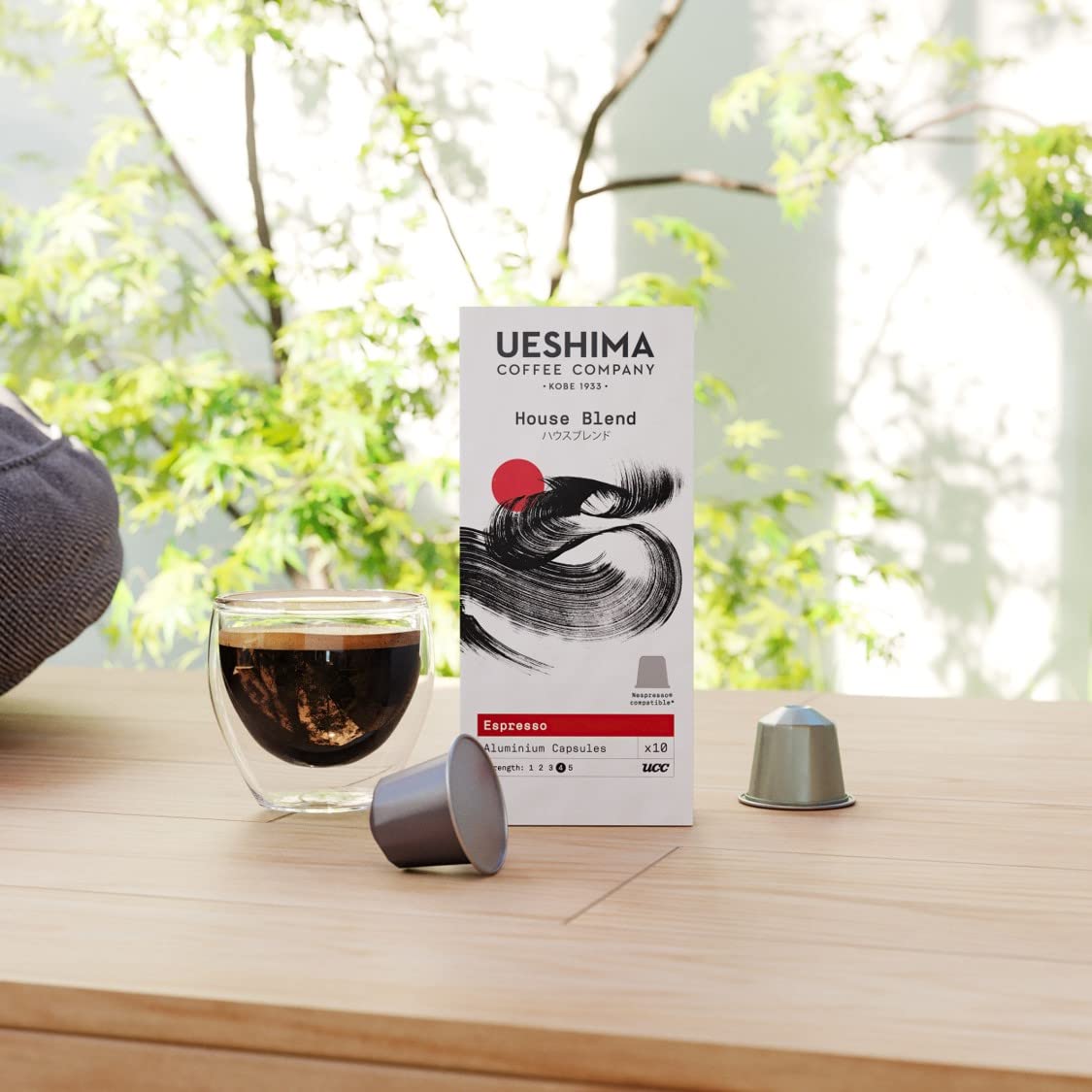 Ueshima Coffee Company House Blend Coffee Capsules - Medium Roast, Strength 4 | 12 Packs of 10 Capsules (120 Cups)