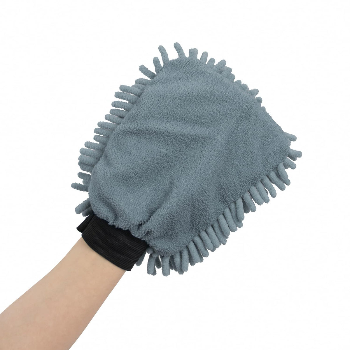JVL Microfibre Cleaning Hand Mitt - Reusable Dusting & Polishing Glove | Machine Washable | Grey 7