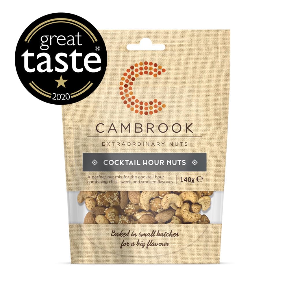 C Cambrook Extraordinary Nuts Cocktail Hour Mixed Nuts - Spicy, Smoky & Caramelised | 280g (Pack of 2)