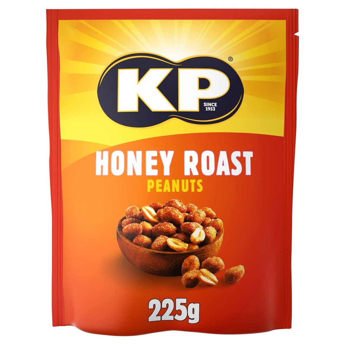 KP Honey Roast Flavoured Peanuts - 225g Share Bag (Pack of 3)