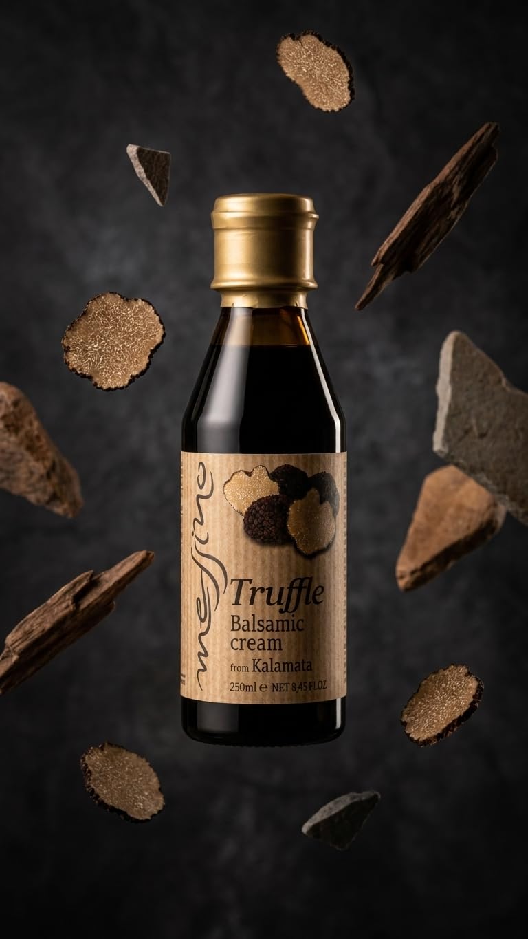 Messino Greek Truffle Balsamic Cream - 2 x 250ml Bottles (500ml Total) | Vegan, No Added Sugar 4