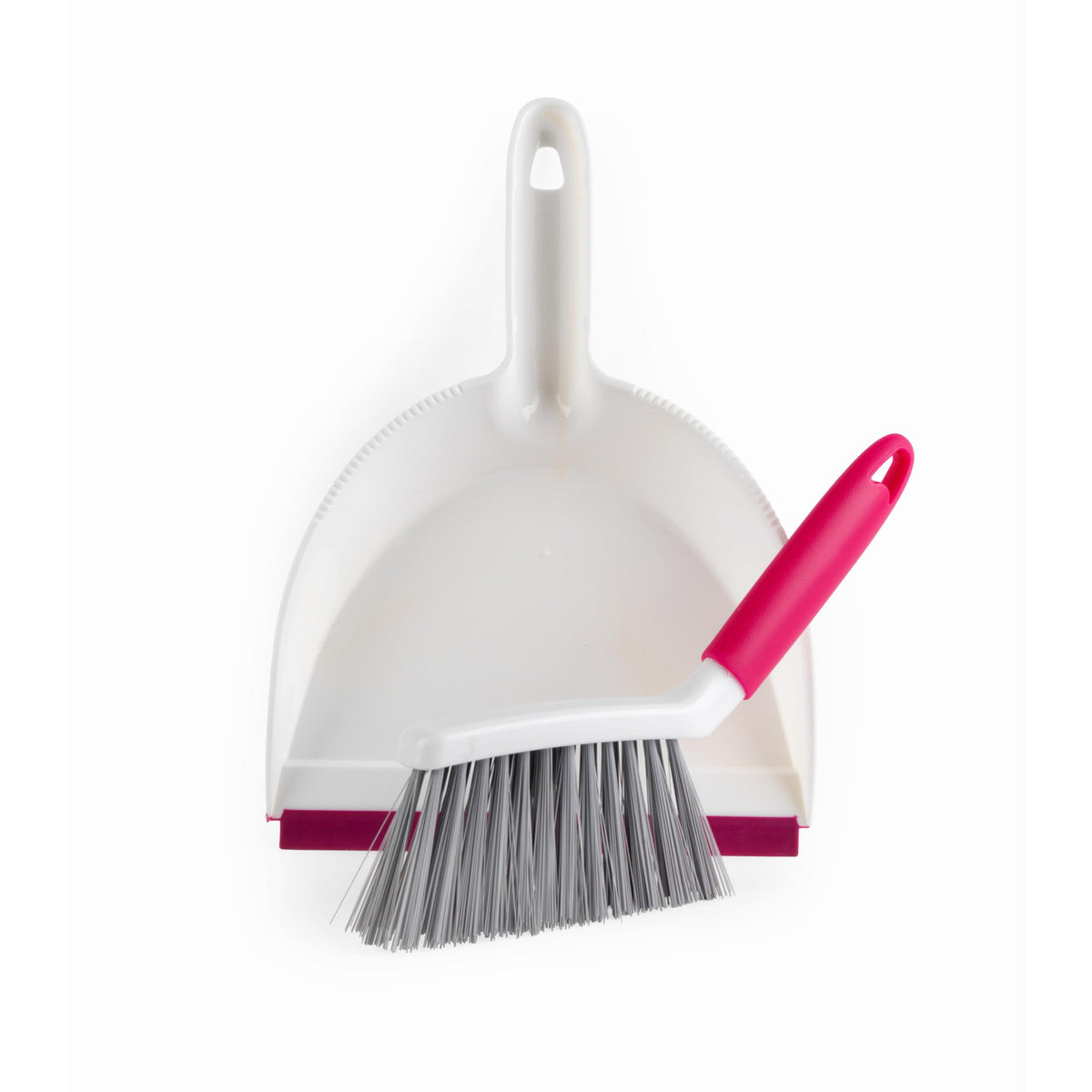 Kleeneze Anti Bac Dustpan and Brush Set - Antibacterial Bristles, Ergonomic Grip, Compact