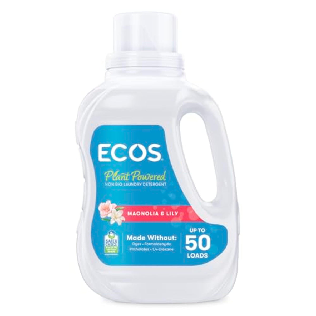 ECOS Laundry Detergent - Plant-Based, Hypoallergenic, Magnolia & Lily Scent, 1.5L 1