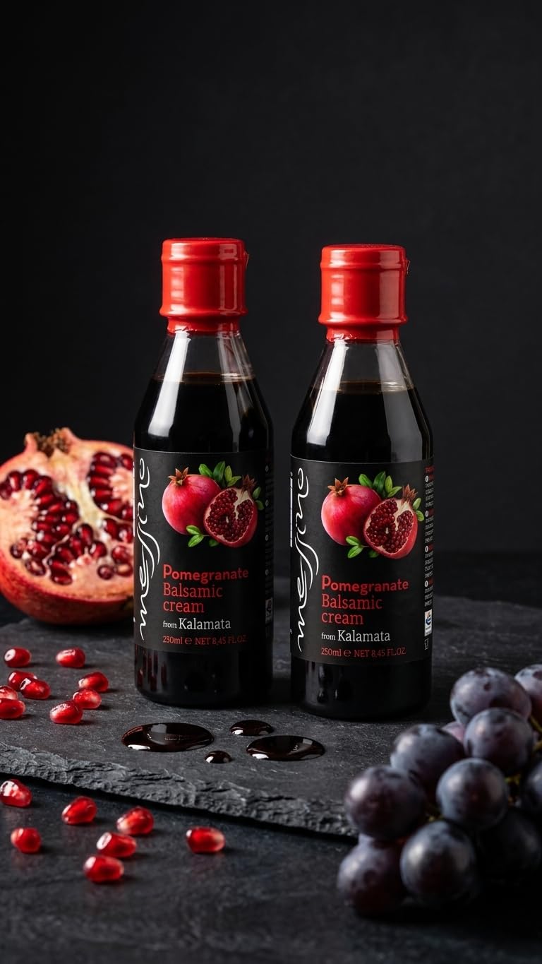 Messino Greek Pomegranate Balsamic Cream - 2 x 250ml Bottles (500ml Total) 9