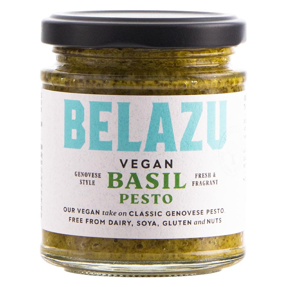 Belazu Vegan Basil Pesto - 165g Jar | Fresh Basil Flavour