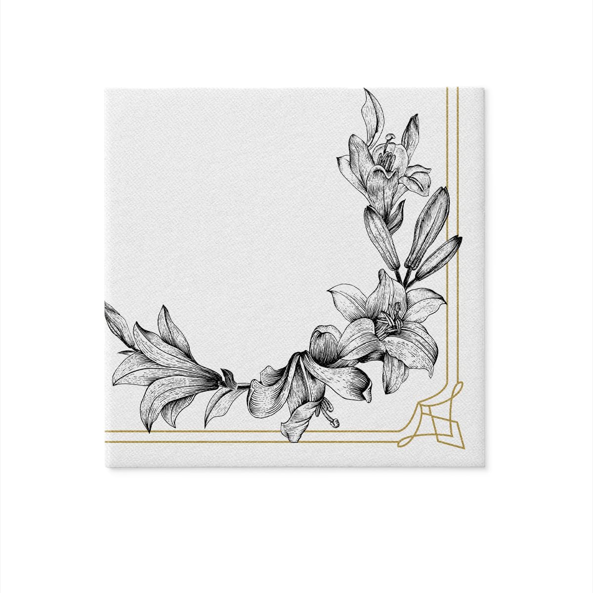 PAW Decor Collection Royal Lily Airlaid Napkins - 50 Pack, 40 x 40 cm 3