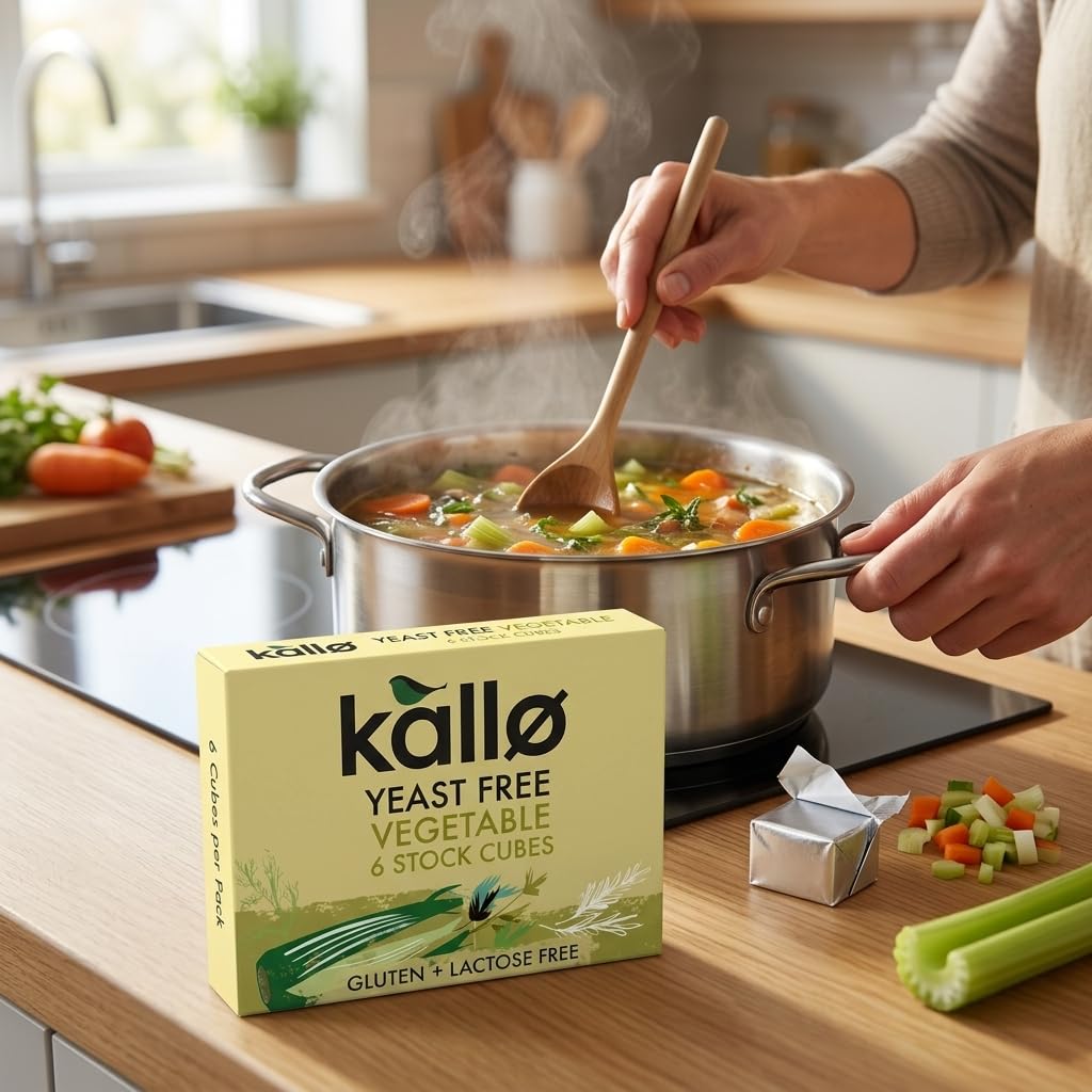 Kallo Yeast-Free Vegetable Stock Cubes - Gluten Free, Vegan, Coeliac Friendly | 90 Cubes | 66g 7