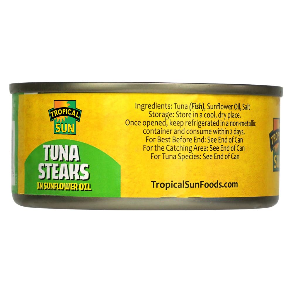 Tropical Sun Tuna Steaks in Sunflower Oil - 160g (Pack of 6) 3