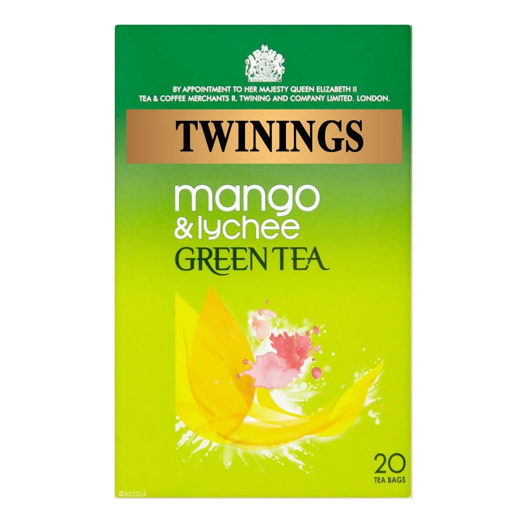 Twinings Mango and Lychee Green Tea - 20 Tea Bags, 40g