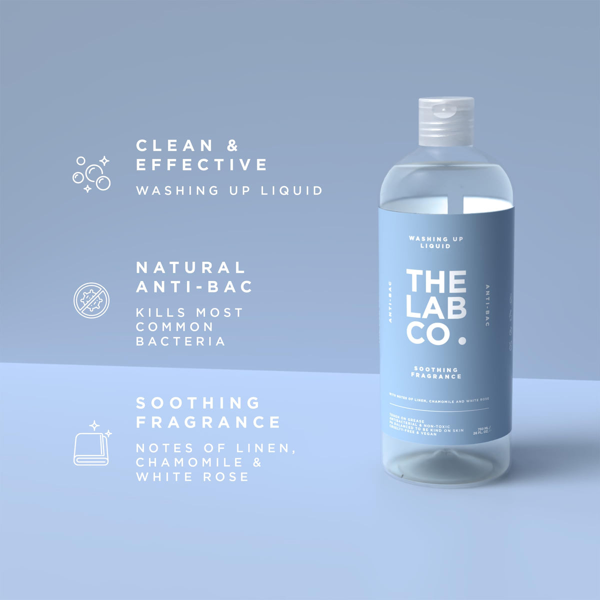 The Lab Co. Antibacterial Washing-Up Liquid - Tough on Grease, Gentle on Skin | 750 ml 5