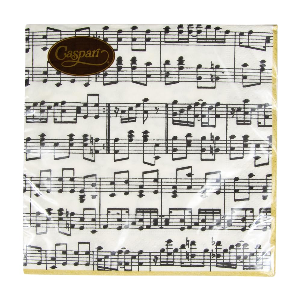 Caspari Musica Paper Luncheon Napkins - Pack of 20 | Triple-Ply Tissue | Made in Germany 6