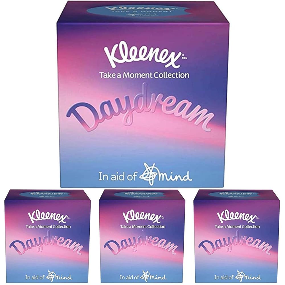 Kleenex Collection Cube Facial Tissues - Unscented, 3-Ply | 216 Sheets | 4 Boxes