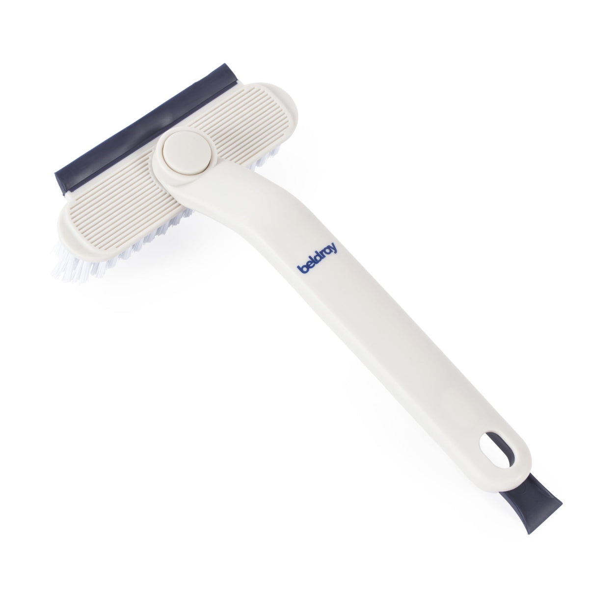 Beldray 4-in-1 Bathroom Cleaning Tool - 360° Rotating Head, V-Shaped Bristles, Scraper & Tweezers | Grey 9