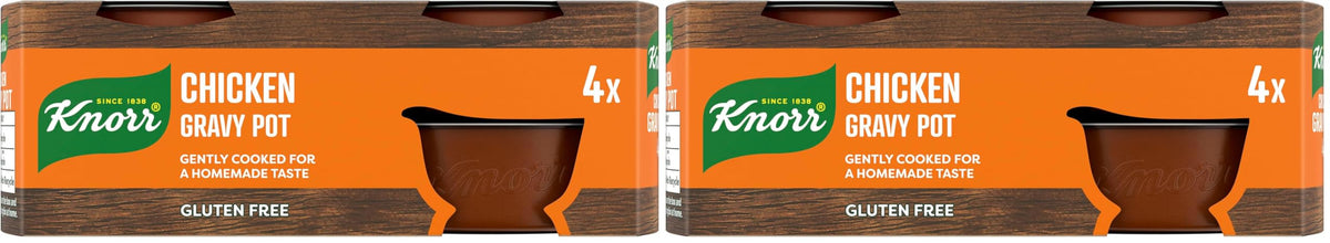 Knorr Chicken Gravy Pot - Rich & Homemade Taste | Gluten-Free | 2x 28g Pots