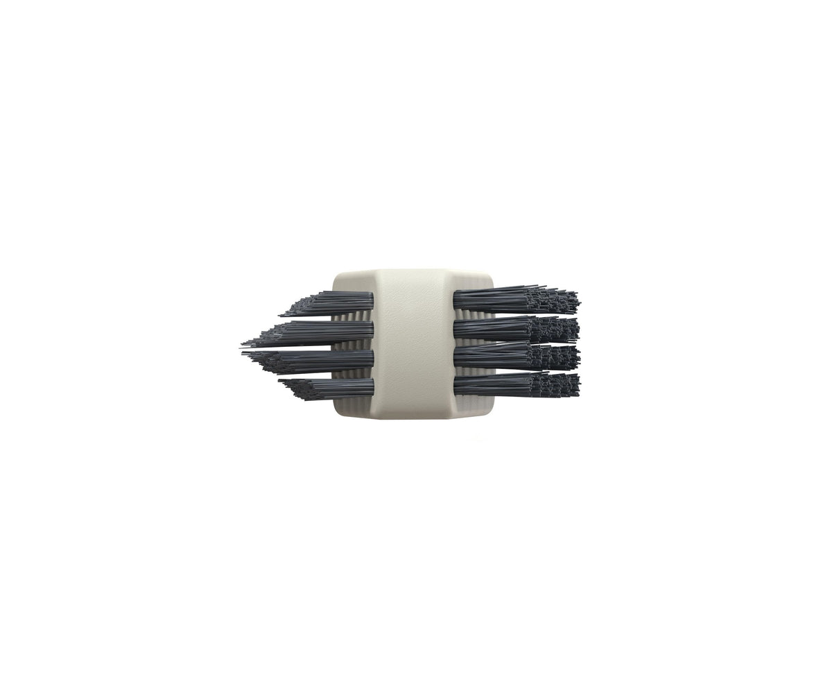 Joseph Joseph CleanTech 3-in-1 Bathroom Cleaning Brush - V-Shaped Bristles, Integrated Scraper | Light Stone
