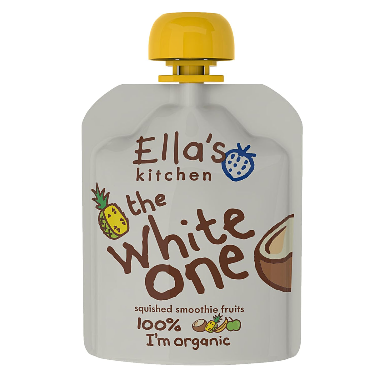 Ella's Kitchen Organic The White One Smoothie Fruit - Suitable for 6+ Months | 4 x 90g Pouches 3