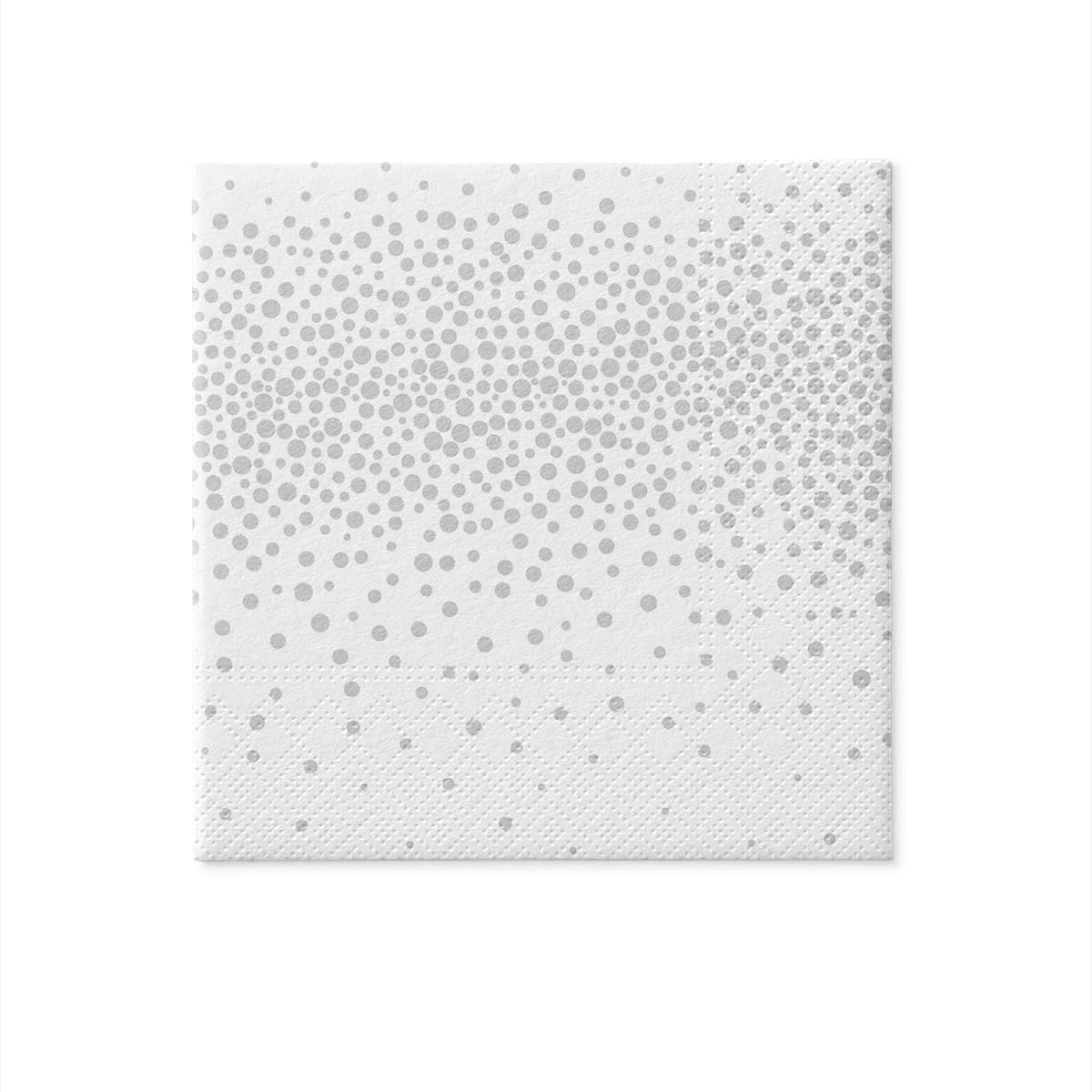 PAW Decor Collection Confetti Silver Napkins - 3-Ply Paper | 33 x 33 cm | Pack of 20 3