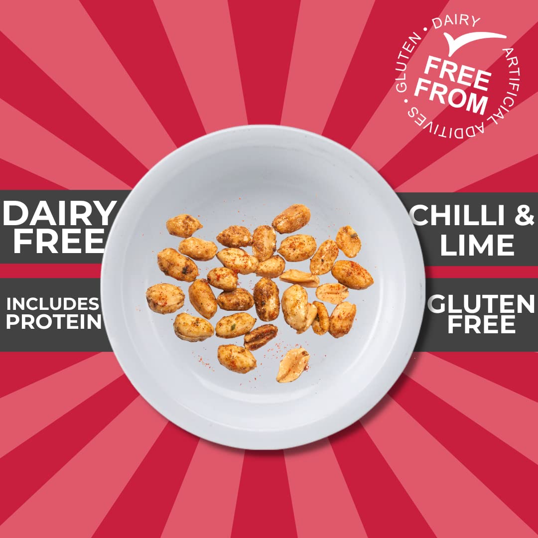 Mr Filbert's Chilli & Lime Peanuts - 20 x 40g Multipack | Vegan, Gluten-Free, Hot Air Roasted 3