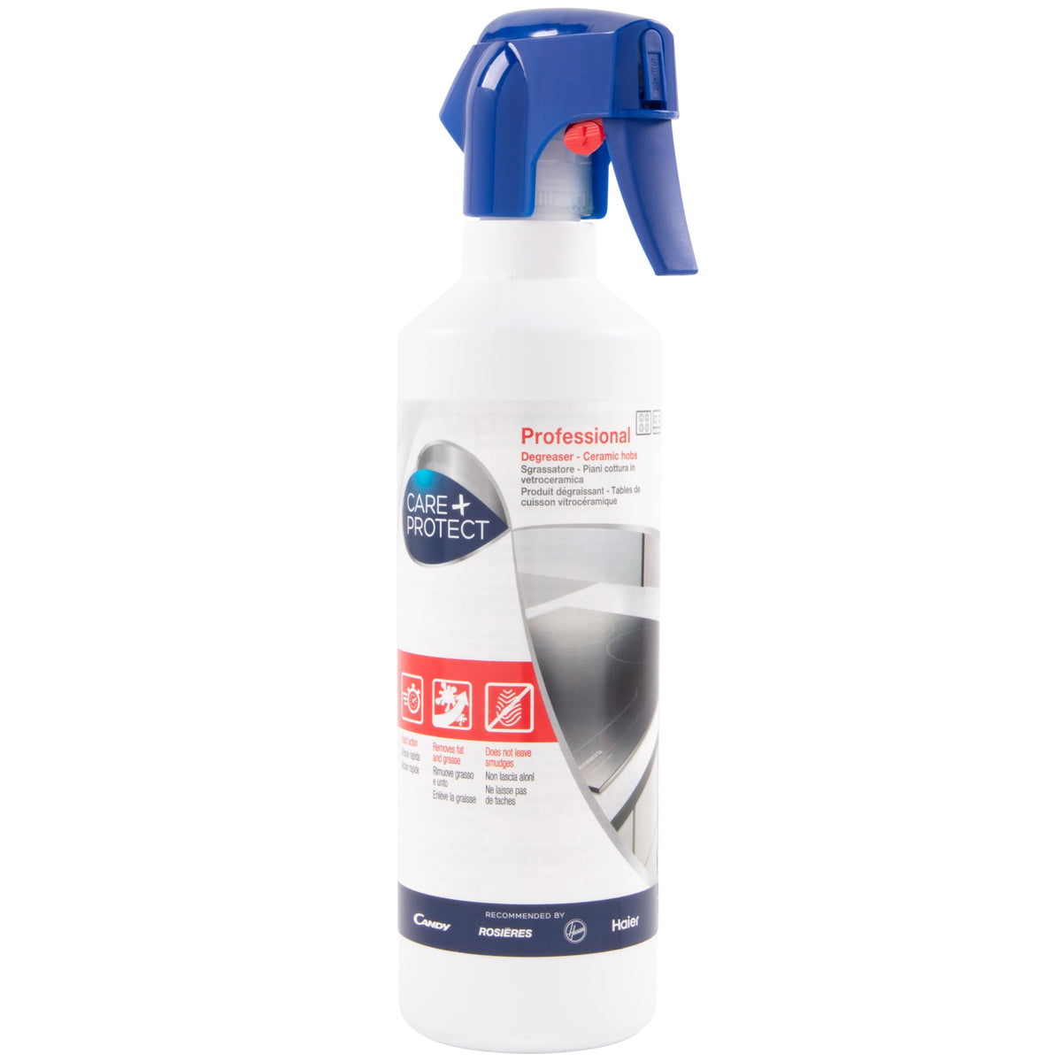 CARE + PROTECT Universal Hob Degreaser - 500ml Spray | Lemon Scent | Streak Free