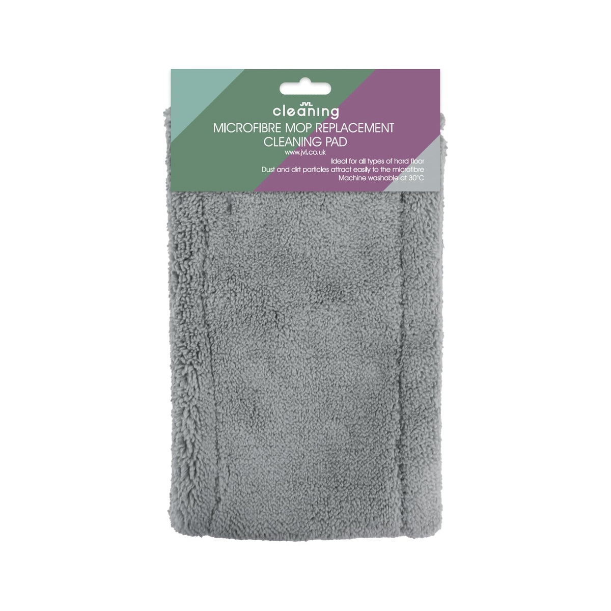 JVL Microfibre Mop Replacement Pads - Pack of 5 | Machine Washable | Grey 4