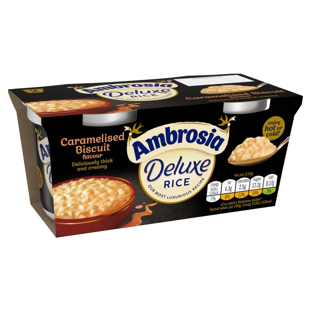 Ambrosia Deluxe Caramelised Biscuit Rice Pudding Pots - 8 x 110g 3