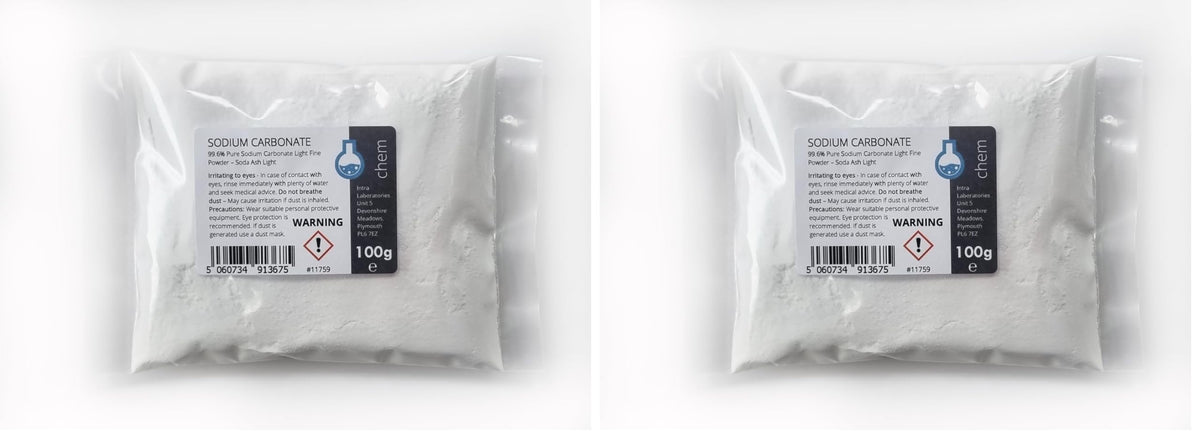 Intralabs Sodium Carbonate Light Fine Powder - 200g Pack (2 x 100g) | Natural Cleaner | Antibacterial