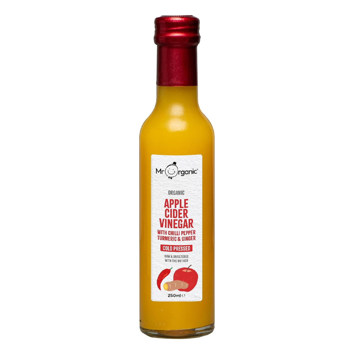 Mr Organic Apple Cider Vinegar with Turmeric, Chilli & Ginger - 250ml