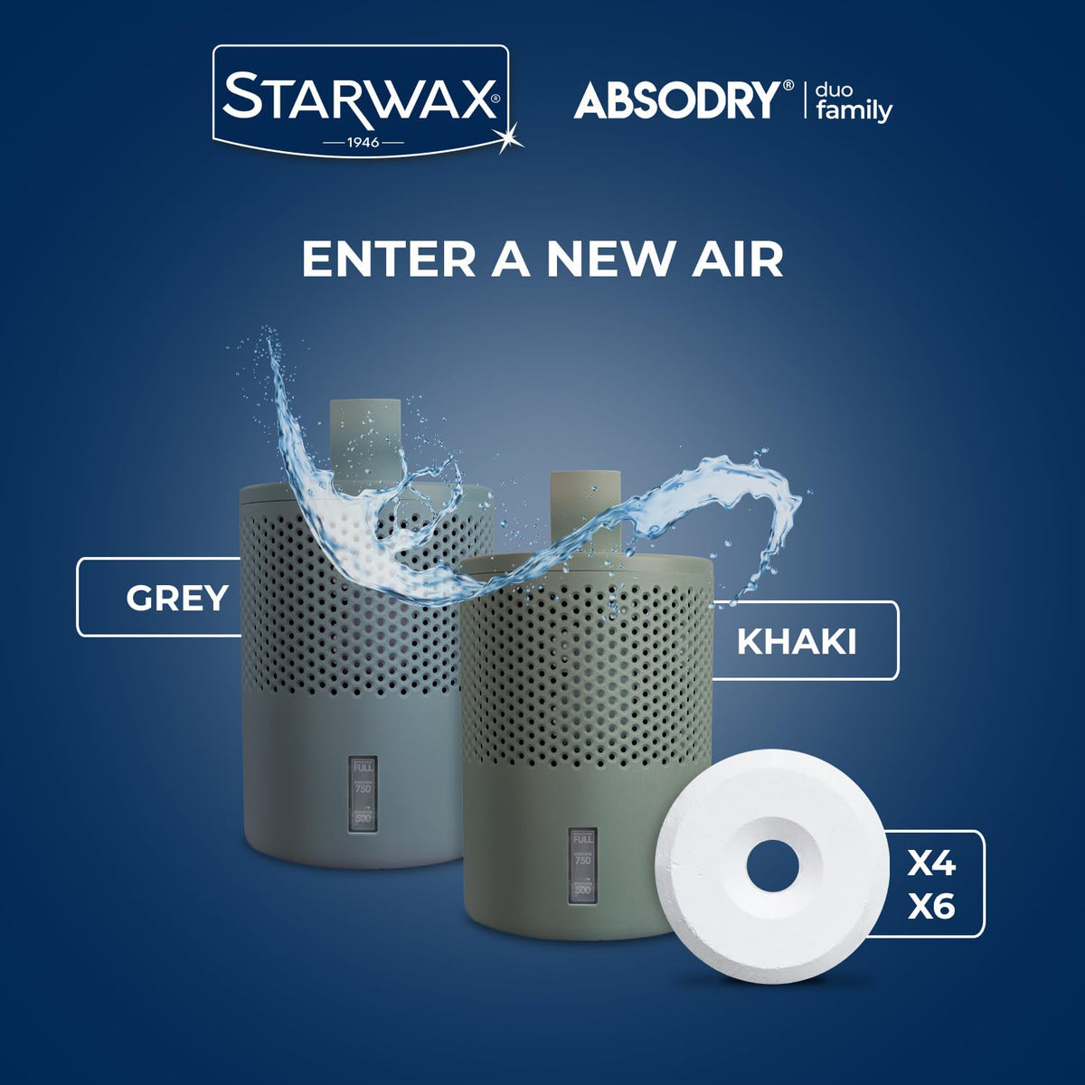 STARWAX Moisture Absorber - Absorbs Damp & Odours | 500g Tab | 25m² Room Coverage 5