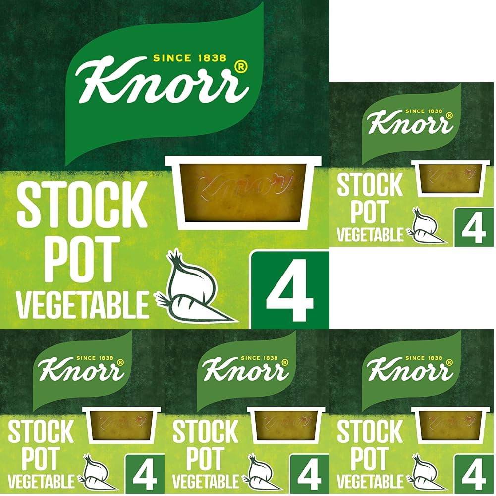 Knorr Vegetable Stock Pots - Gluten-Free, Vegan, Vegetarian - 5 x 28g Pots