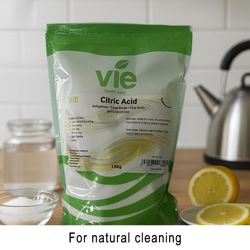 VIE Citric Acid Powder - Multi-Use De-Scaler & Cleaner | 1.5kg