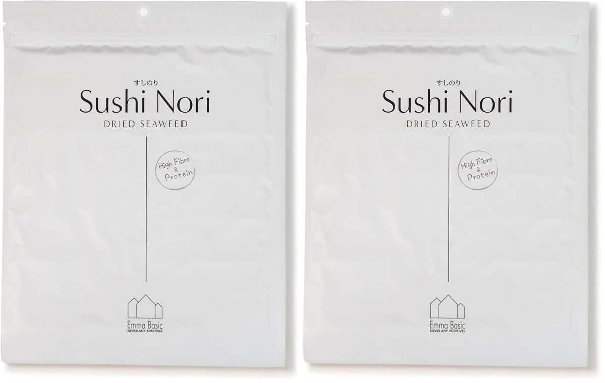 Emma Basic Dried Seaweed Sushi Nori - High Protein, High Fibre | 7 Sheets per Pack 1