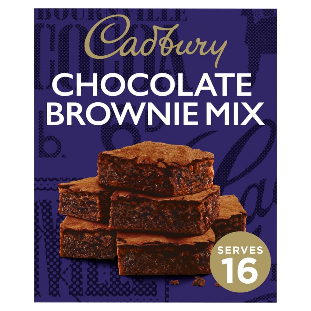 Cadbury Chocolate Brownie Mix - Easy 3-Step Baking, Fudgy Centre | 350g (Pack of 5) 4