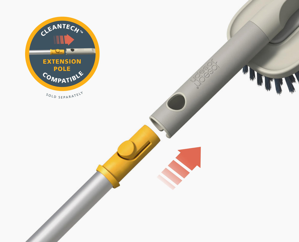 Joseph Joseph CleanTech 2-in-1 Tile and Grout Scrubber Brush with Removable V-Shaped Bristle Brush 5